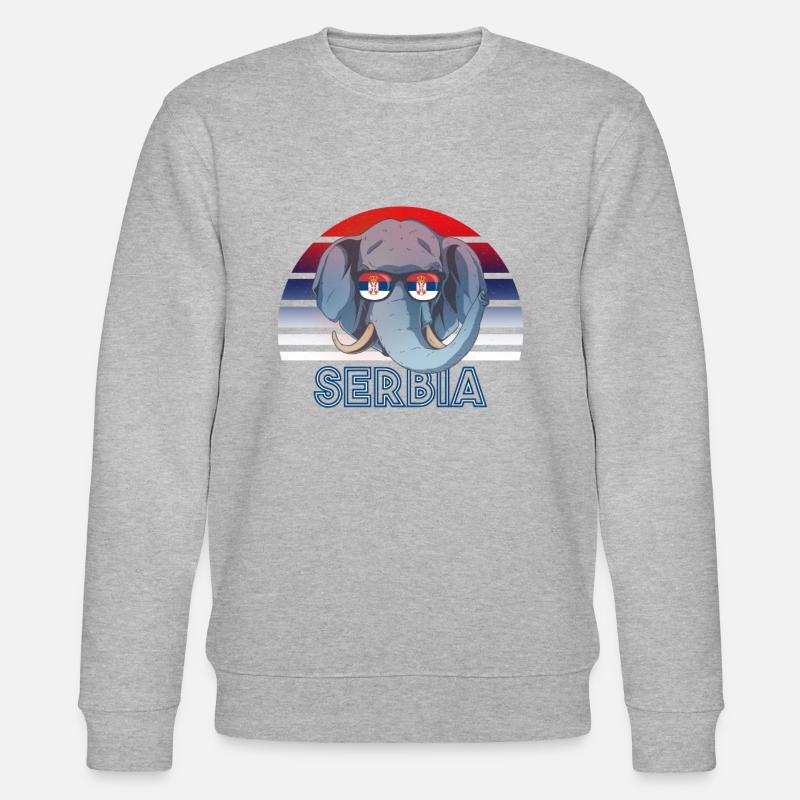 Serbien - Stanley/Stella Unisex Bio-Sweatshirt CHANGER  - Grau meliert