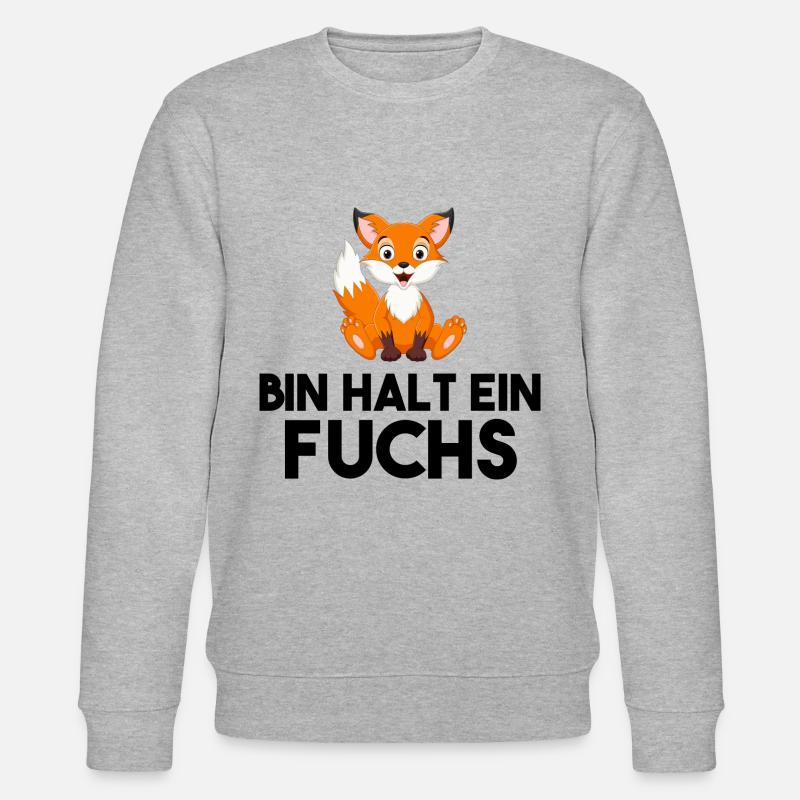 Bin Halt Ein Fuchs - Stanley/Stella Unisex Bio-Sweatshirt CHANGER  - Grau meliert