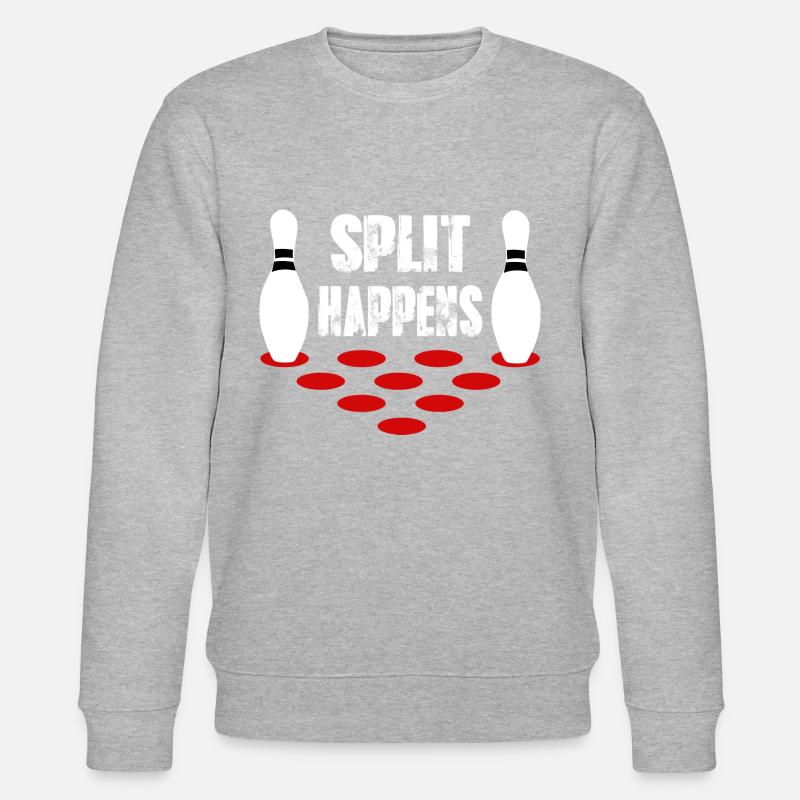 Split Happens weiss - Stanley/Stella Unisex Bio-Sweatshirt CHANGER  - Grau meliert
