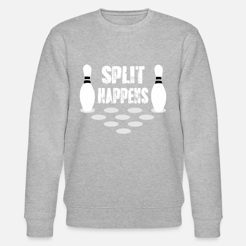 Split Happens weiss - Stanley/Stella Unisex Bio-Sweatshirt CHANGER  - Grau meliert