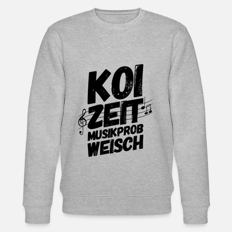 Koi Zeit Musikprob - Stanley/Stella Unisex Bio-Sweatshirt CHANGER  - Grau meliert
