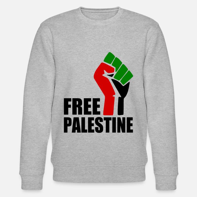 Free palestine - Stanley/Stella Unisex Bio-Sweatshirt CHANGER  - Grau meliert