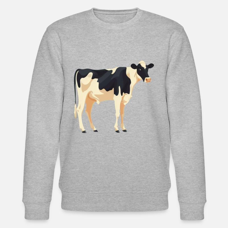 Vache debout - conception simple - Sweat bio CHANGER Stanley/Stella Unisexe - gris chiné