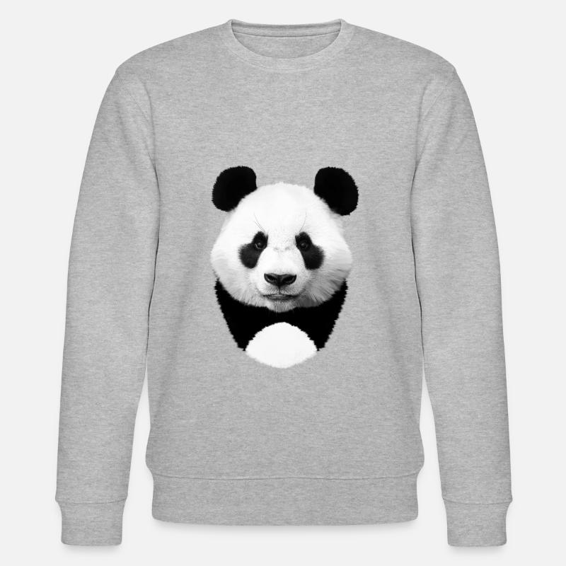 Panda - Stanley/Stella Unisex Bio-Sweatshirt CHANGER  - Grau meliert