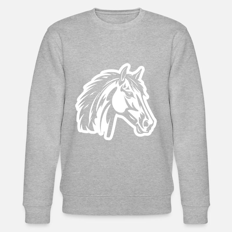 Pferd Kopf - Stanley/Stella Unisex Bio-Sweatshirt CHANGER  - Grau meliert
