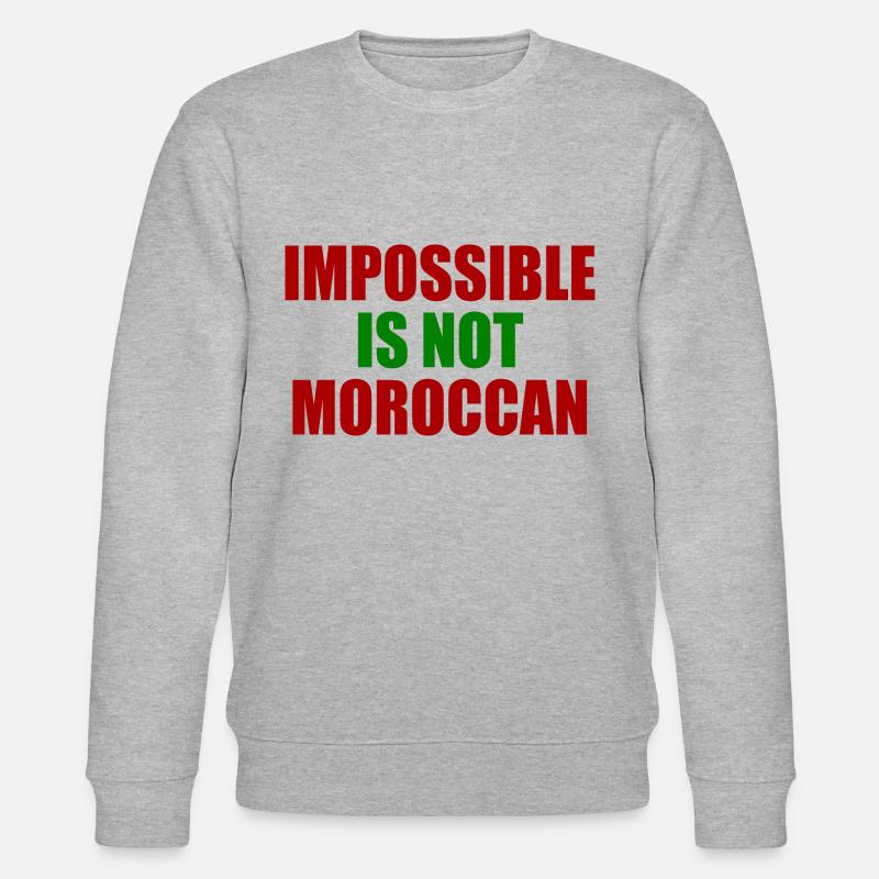 impossible is not moroccan - Stanley/Stella CHANGER Unisex Organic Sweatshirt - heather grey
