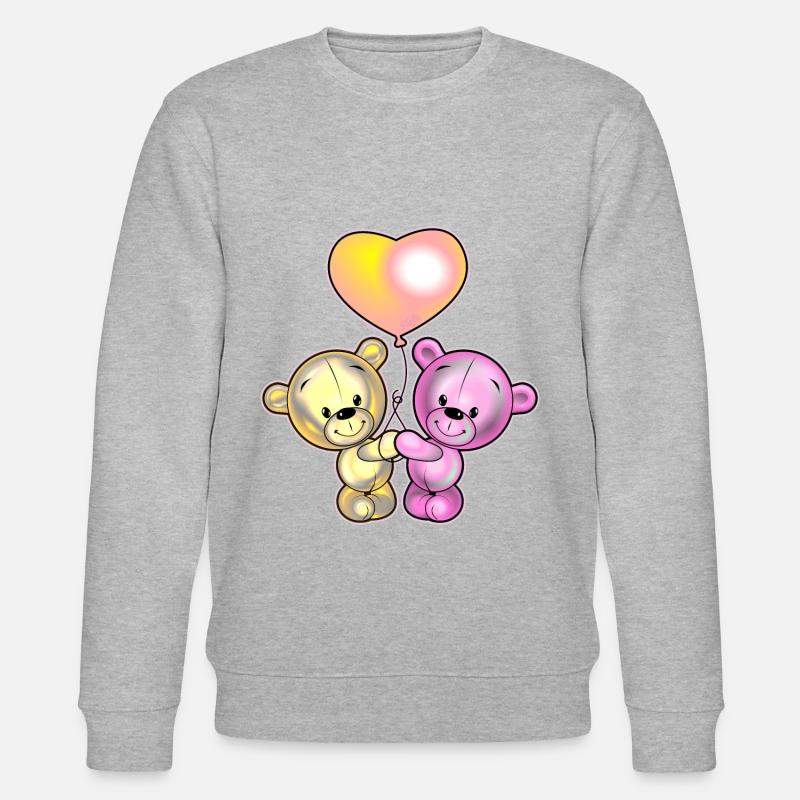 Ours amoureux 2 - Sweat bio CHANGER Stanley/Stella Unisexe - gris chiné