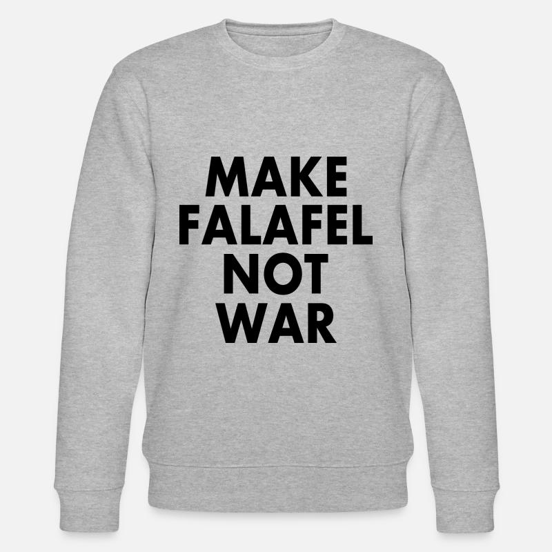 Make falafel not war - Stanley/Stella Unisex Bio-Sweatshirt CHANGER  - Grau meliert