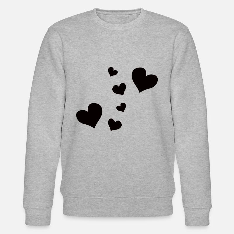 herzen muster herz symbole - Stanley/Stella Unisex Bio-Sweatshirt CHANGER  - Grau meliert