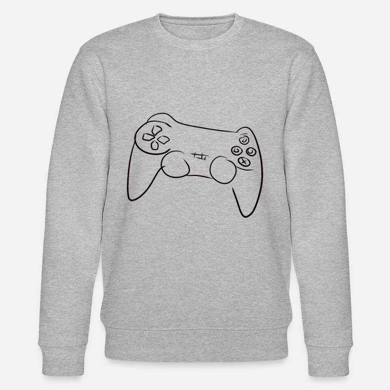controller gamble play game player - Stanley/Stella CHANGER Unisex Organic Sweatshirt - heather grey