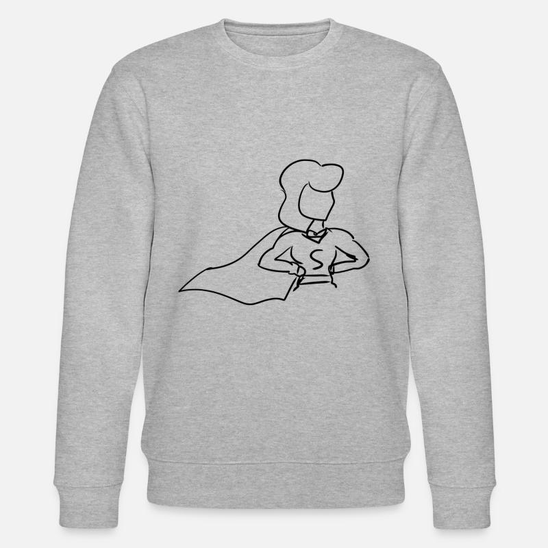 Anime Heldin - Stanley/Stella Unisex Bio-Sweatshirt CHANGER  - Grau meliert