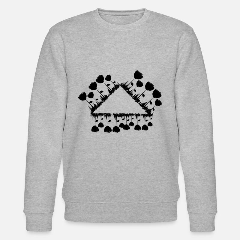 triangle natural symbol angular - Stanley/Stella CHANGER Unisex Organic Sweatshirt - heather grey