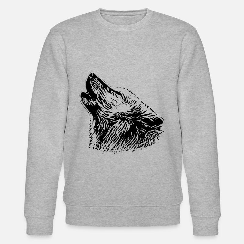 Wolf - Stanley/Stella Unisex Bio-Sweatshirt CHANGER  - Grau meliert
