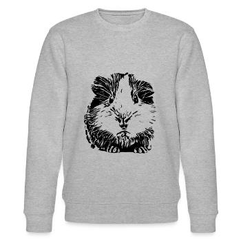 Meerschweinchen - Stanley/Stella Unisex Bio-Sweatshirt CHANGER  - Grau meliert - Vorne - Nik (191cm) & Marisol (170cm)