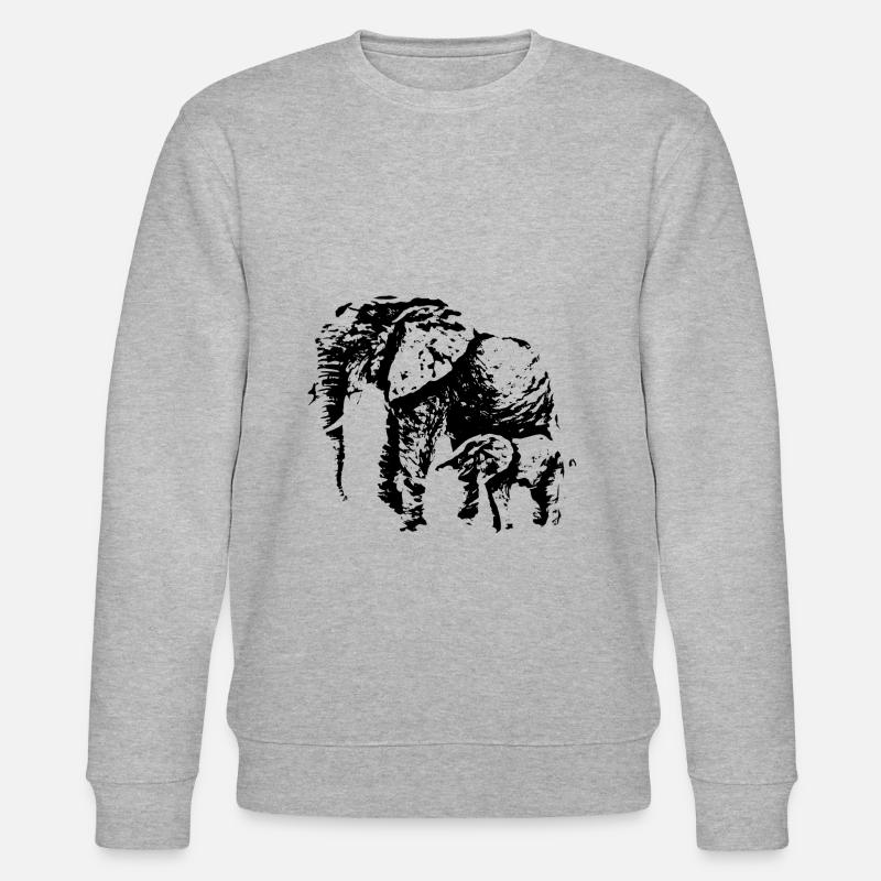 Éléphant - Sweat bio CHANGER Stanley/Stella Unisexe - gris chiné