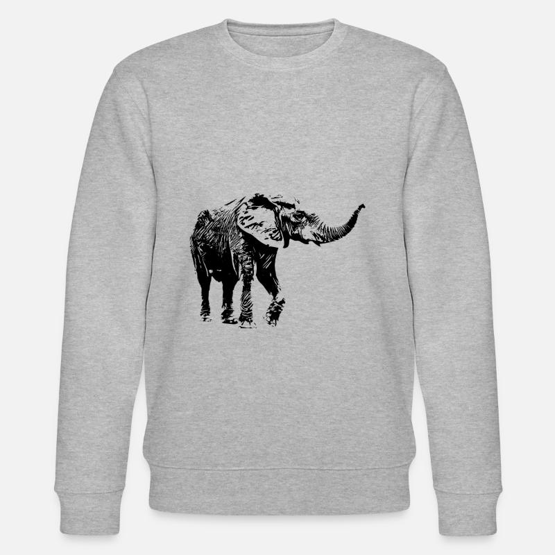 Elefant - Stanley/Stella Unisex Bio-Sweatshirt CHANGER  - Grau meliert