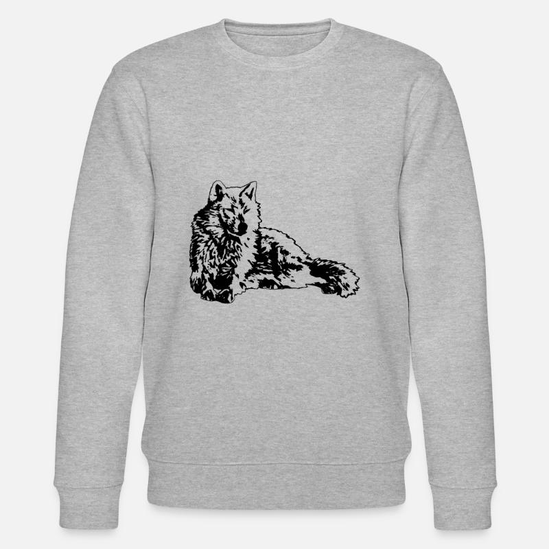 Wolf - Stanley/Stella Unisex Bio-Sweatshirt CHANGER  - Grau meliert