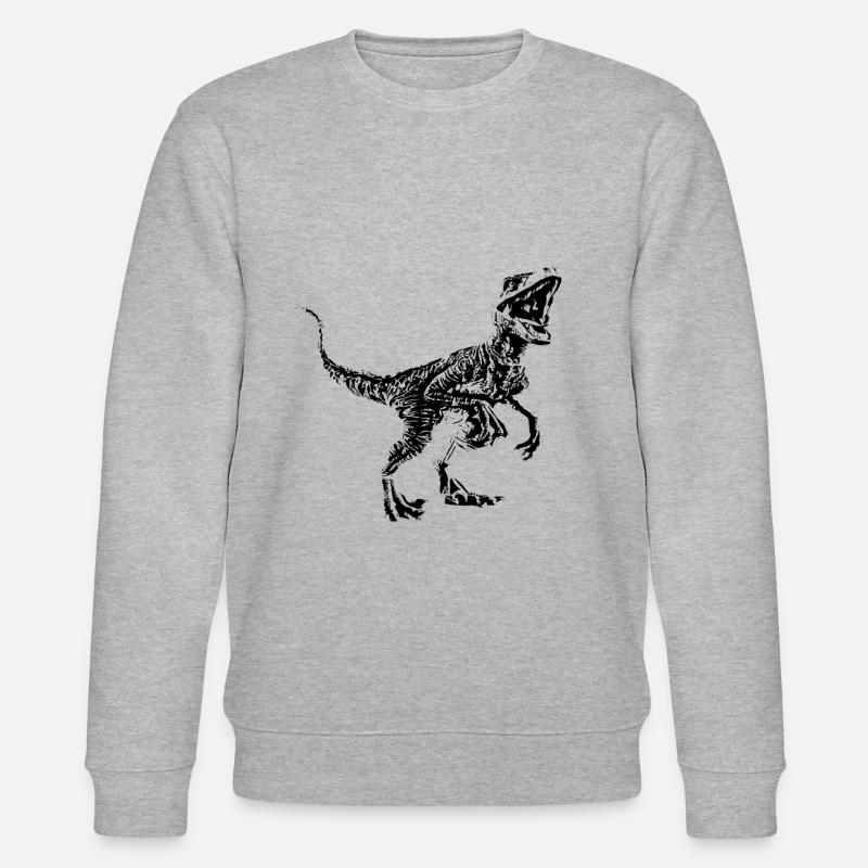 Velociraptor - Sweat bio CHANGER Stanley/Stella Unisexe - gris chiné