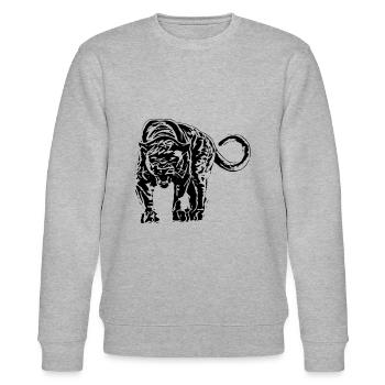 Panther - Stanley/Stella CHANGER Unisex Organic Sweatshirt - heather grey - Front - Nik (191cm) & Marisol (170cm)