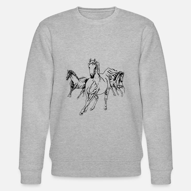 Pferde - Stanley/Stella Unisex Bio-Sweatshirt CHANGER  - Grau meliert
