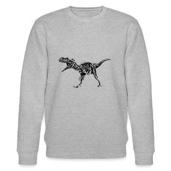 Allosaurus - Stanley/Stella Unisex Bio-Sweatshirt CHANGER  - Grau meliert - Vorne - Nik (191cm) & Marisol (170cm)