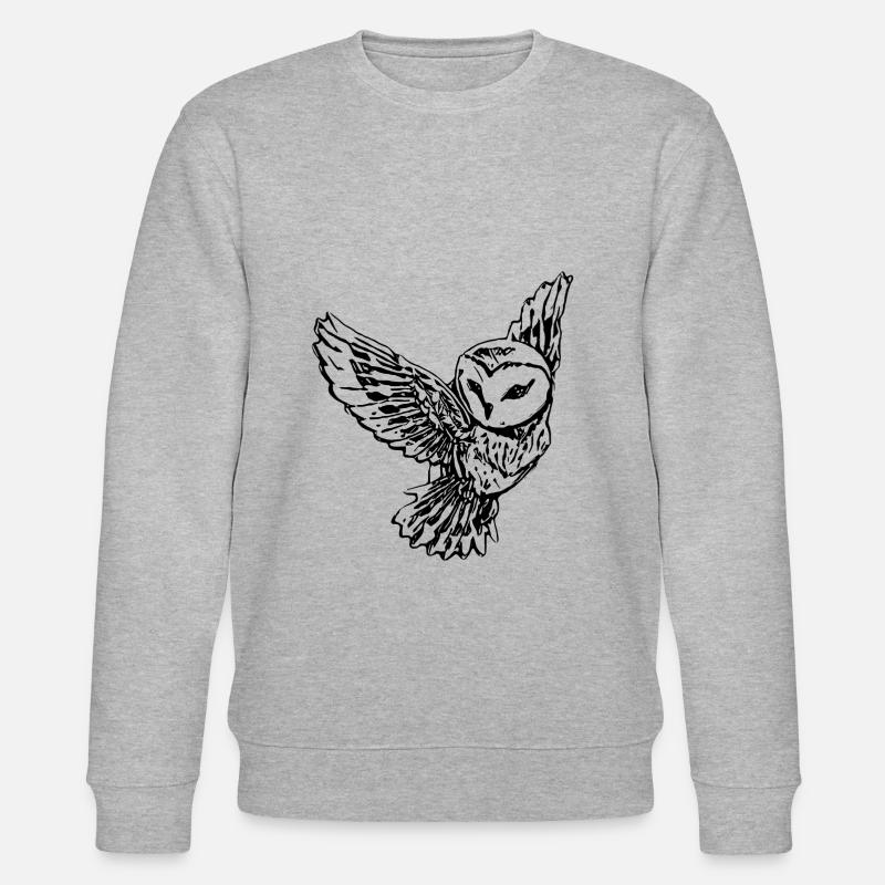 Eule - Stanley/Stella Unisex Bio-Sweatshirt CHANGER  - Grau meliert