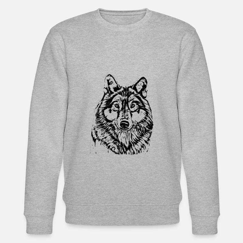 Wolf - Stanley/Stella Unisex Bio-Sweatshirt CHANGER  - Grau meliert