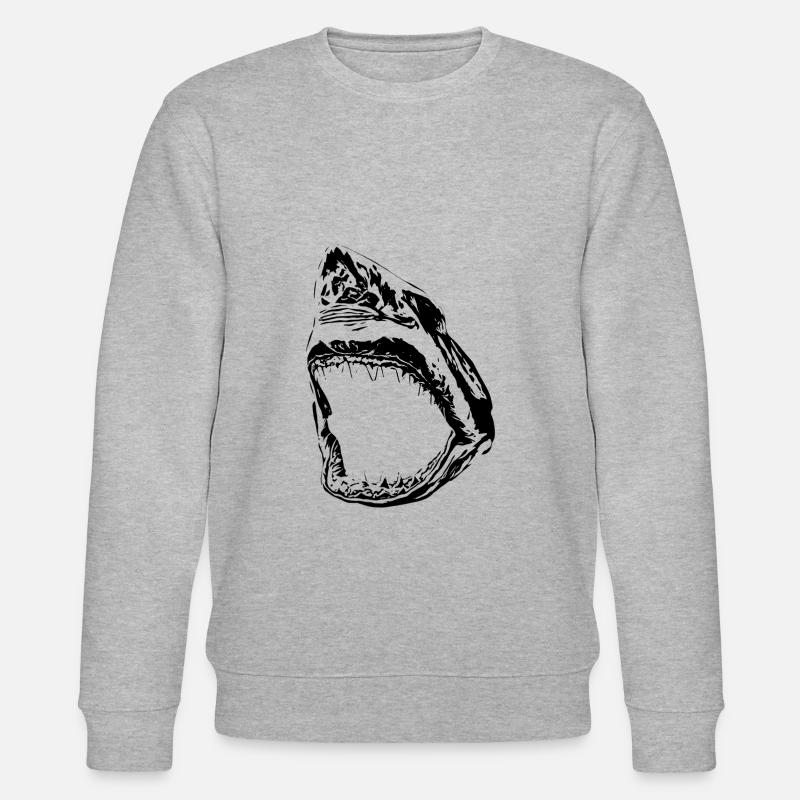 Grand requin blanc - Sweat bio CHANGER Stanley/Stella Unisexe - gris chiné