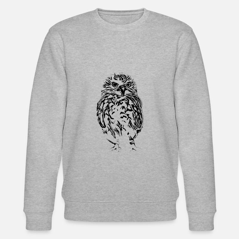 Eule - Stanley/Stella Unisex Bio-Sweatshirt CHANGER  - Grau meliert