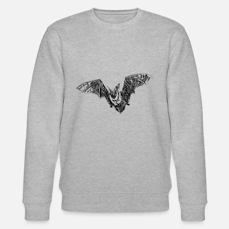 Fledermaus - Stanley/Stella Unisex Bio-Sweatshirt CHANGER  - Grau meliert