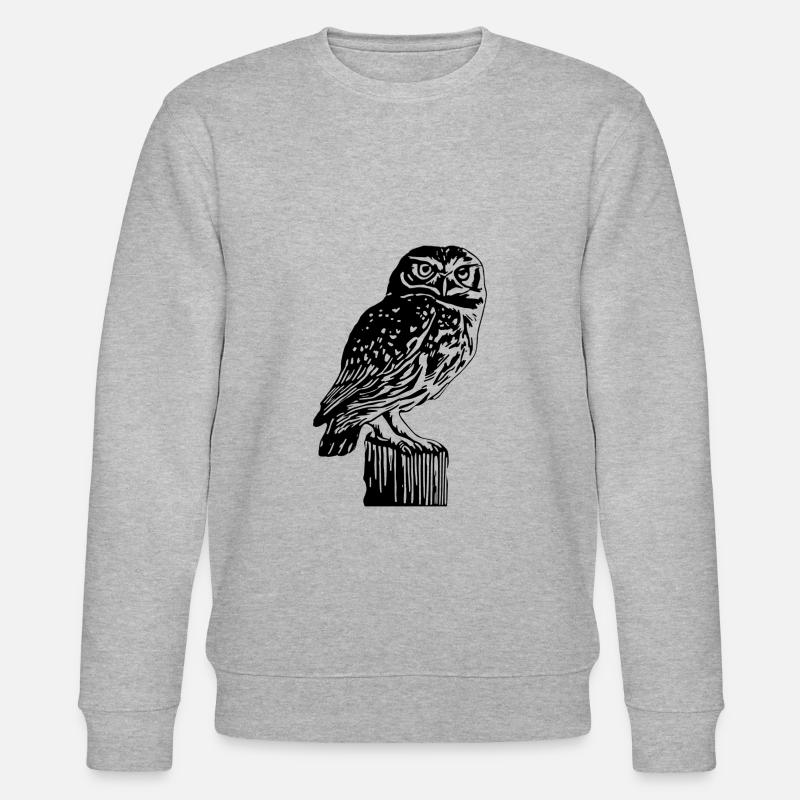 Eule - Stanley/Stella Unisex Bio-Sweatshirt CHANGER  - Grau meliert