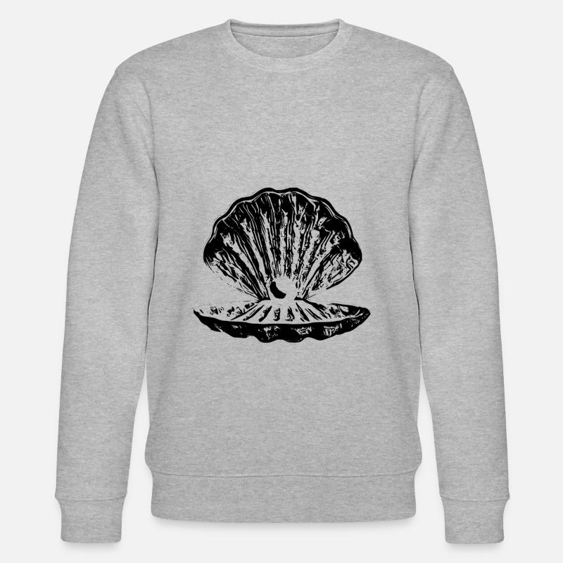 Muschel mit Perle - Stanley/Stella Unisex Bio-Sweatshirt CHANGER  - Grau meliert