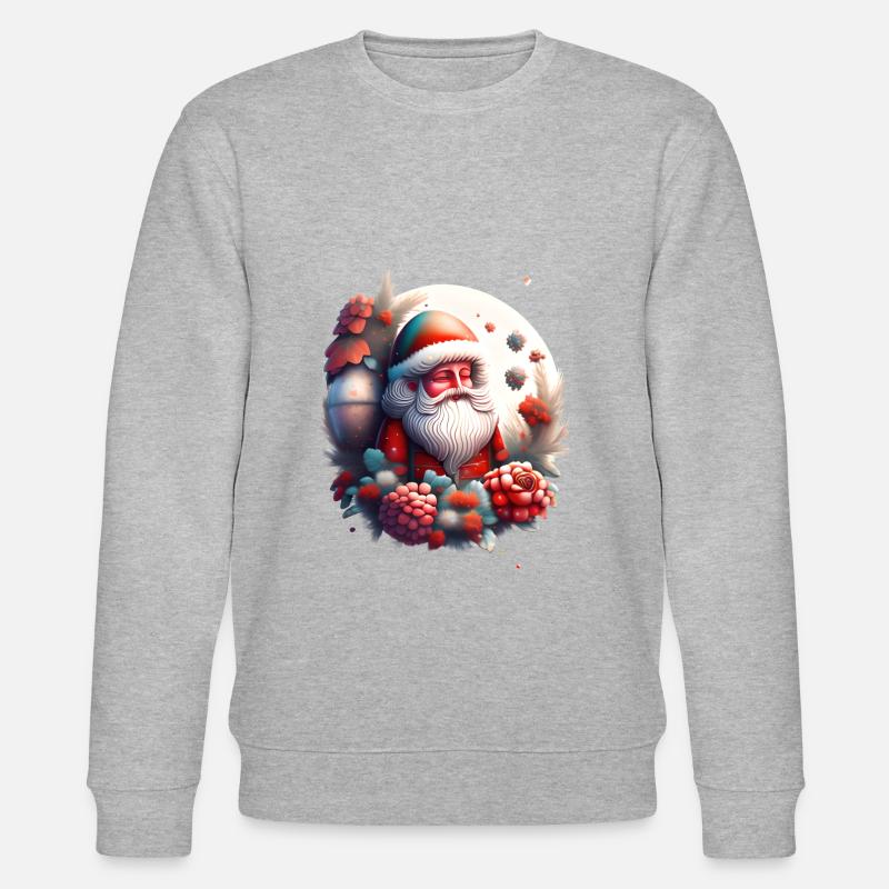 Blühender Weihnachtsmann 2 - Stanley/Stella Unisex Bio-Sweatshirt CHANGER  - Grau meliert
