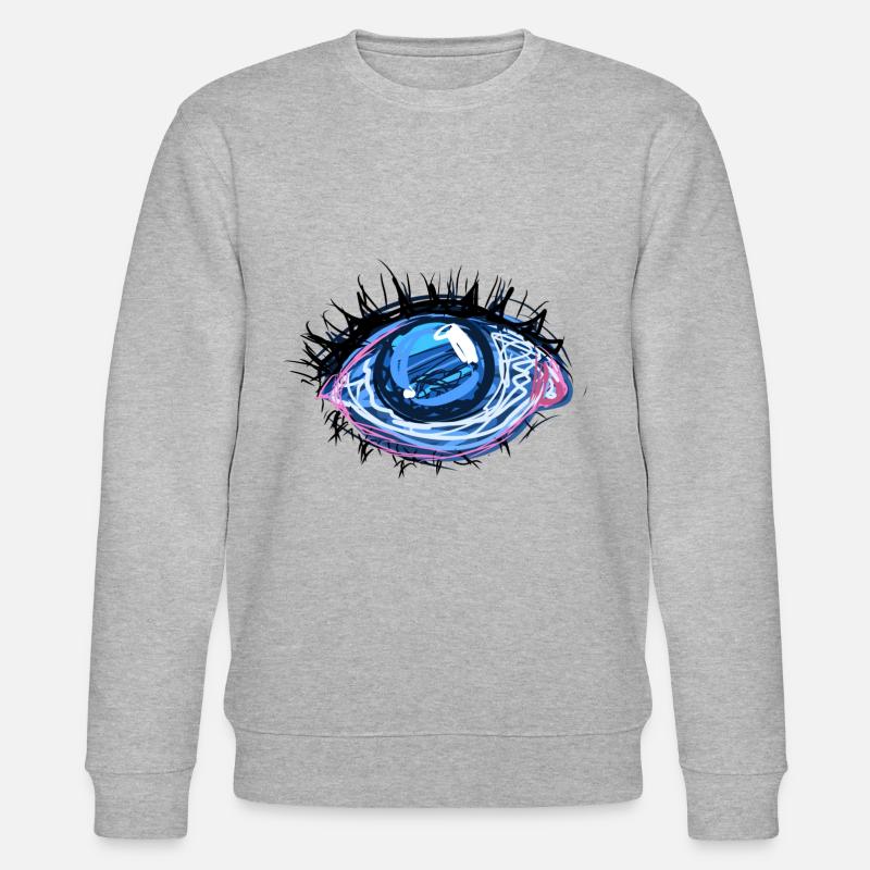 symbole oculaire conscience rêve bleu - Sweat bio CHANGER Stanley/Stella Unisexe - gris chiné