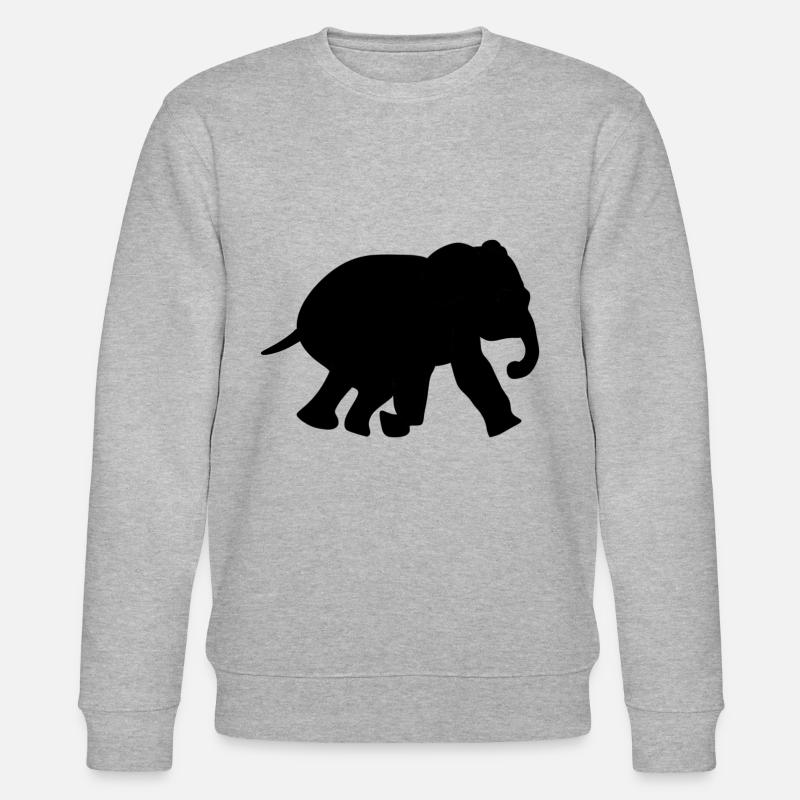 Animal symbole de l’éléphant - Sweat bio CHANGER Stanley/Stella Unisexe - gris chiné