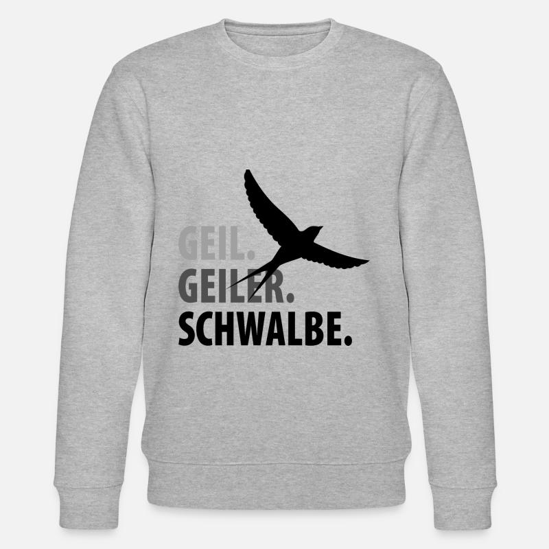 Vögel Vogel Schwalbe - Stanley/Stella Unisex Bio-Sweatshirt CHANGER  - Grau meliert