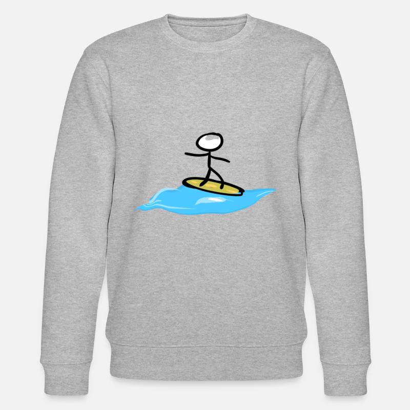 Baignade Surf Plage Été - Sweat bio CHANGER Stanley/Stella Unisexe - gris chiné
