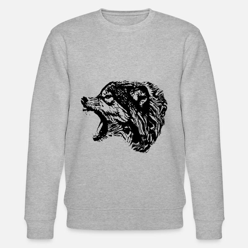 Wolf - Stanley/Stella Unisex Bio-Sweatshirt CHANGER  - Grau meliert