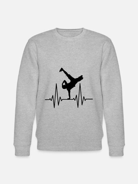 Breakdance Breakdancer Hip Hop Gift - Stanley/Stella CHANGER Unisex Organic Sweatshirt - heather grey