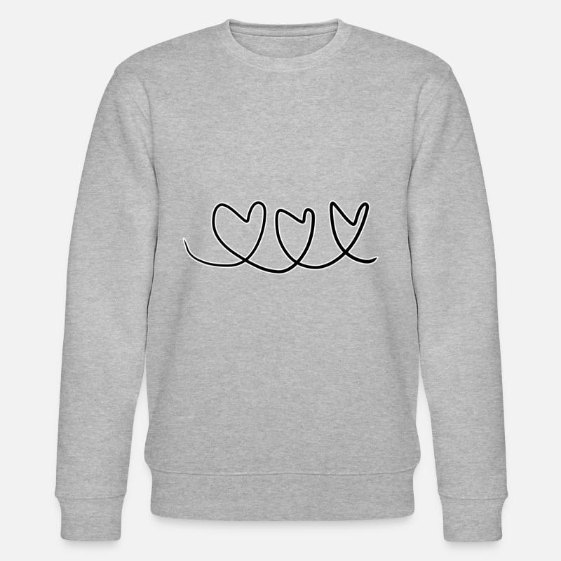 herzen herz - Stanley/Stella Unisex Bio-Sweatshirt CHANGER  - Grau meliert