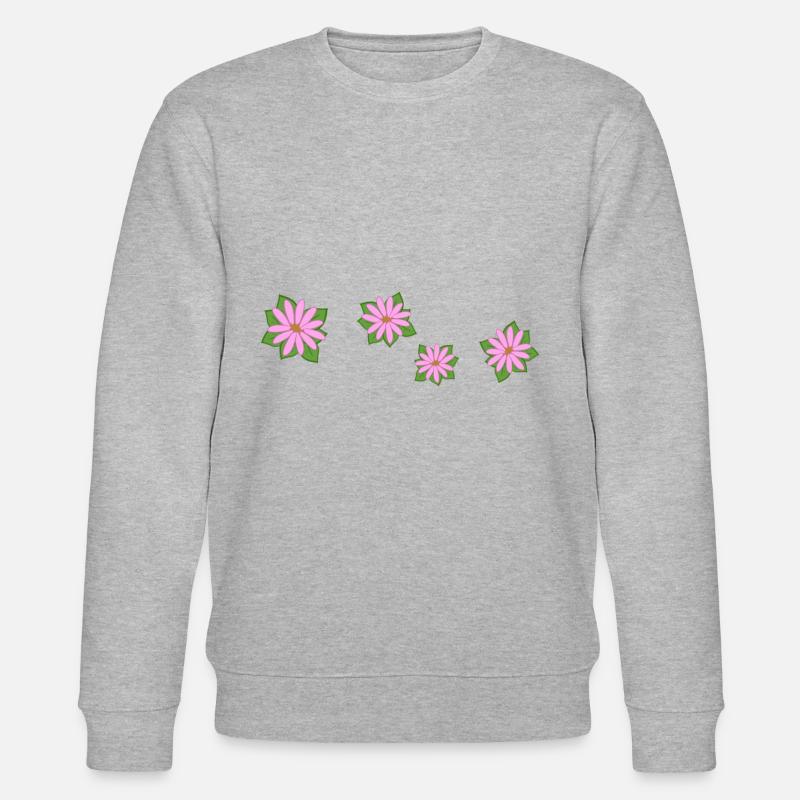 vier blumen rosa - Stanley/Stella Unisex Bio-Sweatshirt CHANGER  - Grau meliert