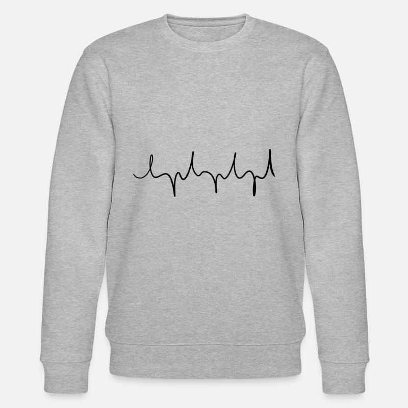 trait ondulé pointu de ligne - Sweat bio CHANGER Stanley/Stella Unisexe - gris chiné