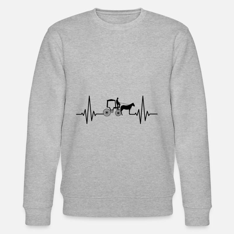 Kutscher Kutsche Pferdekutscher Kutschieren - Stanley/Stella Unisex Bio-Sweatshirt CHANGER  - Grau meliert
