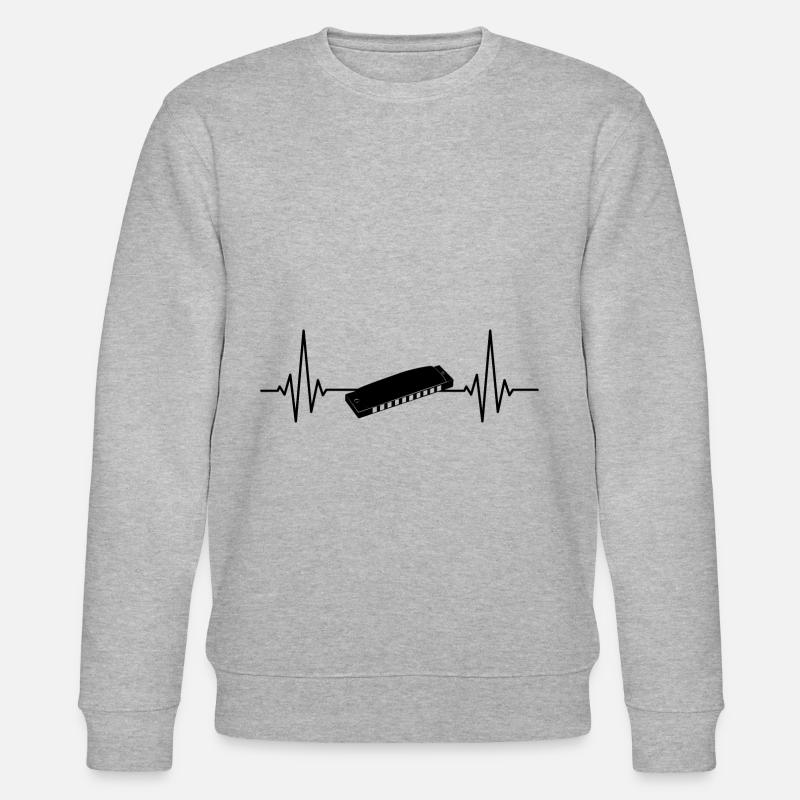 Harmonica Harmonica Player - Stanley/Stella CHANGER Unisex Organic Sweatshirt - heather grey