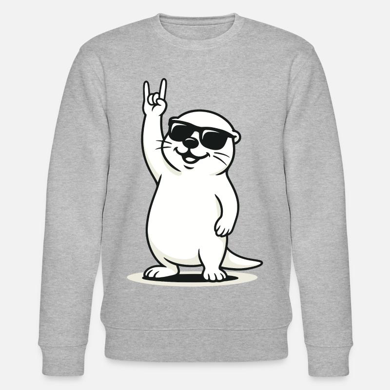 Loutre à bascule - Sweat bio CHANGER Stanley/Stella Unisexe - gris chiné