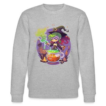 Kessel-Gebräu - Stanley/Stella Unisex Bio-Sweatshirt CHANGER  - Grau meliert - Vorne - Nik (191cm) & Marisol (170cm)