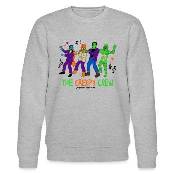 Universal Monsters The Creepy Crew - Stanley/Stella Unisex Bio-Sweatshirt CHANGER  - Grau meliert - Vorne - Nik (191cm) & Marisol (170cm)