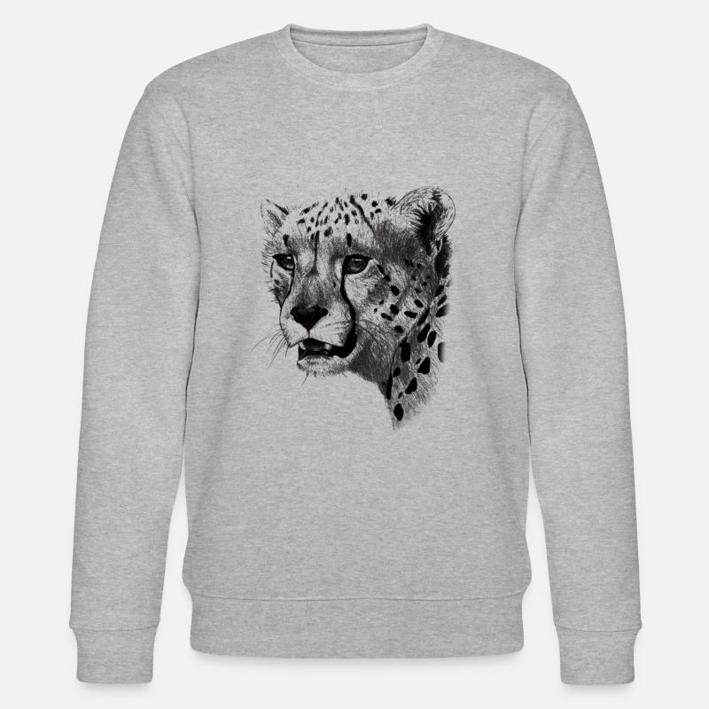 Gepardengesicht - Stanley/Stella Unisex Bio-Sweatshirt CHANGER - Grau meliert