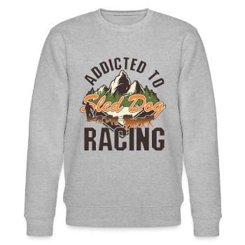 Sled dogs and sledding - Stanley/Stella CHANGER Unisex Organic Sweatshirt - heather grey - Front - Nik (191cm) & Marisol (170cm)