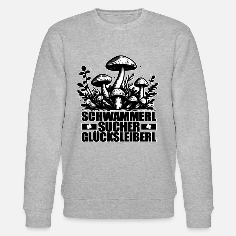 Pilzsammler Spruch - Stanley/Stella Unisex Bio-Sweatshirt CHANGER  - Grau meliert
